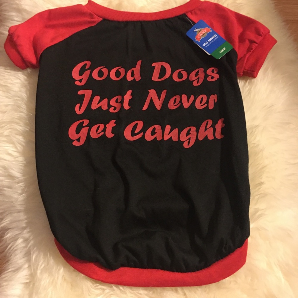 Dog T-Shirt Black/Red NEW with Tags